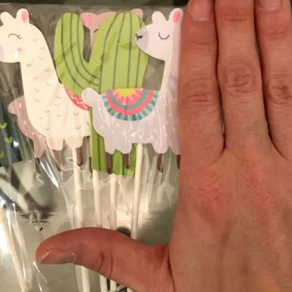 Llama and Cactus Cupcake/ Cake Toppers - Picture 3 of 3